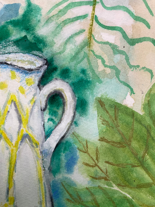 Vase & Leaves