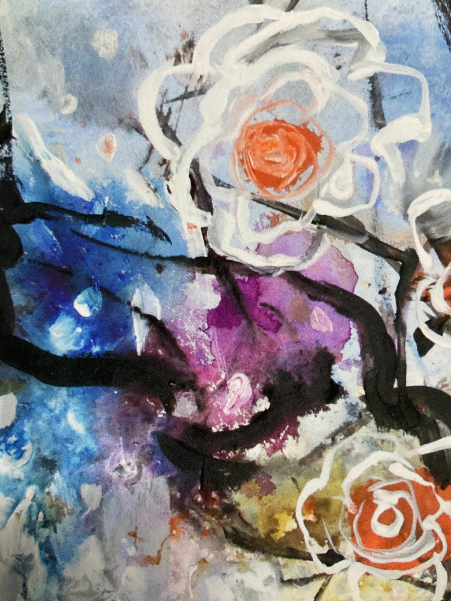 Flowers on Landscape Poster