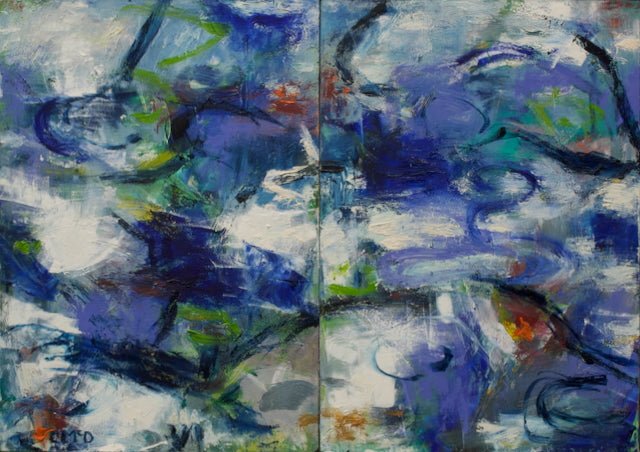 Afternoon by the beck - Artist Carol McDermott - Small painting