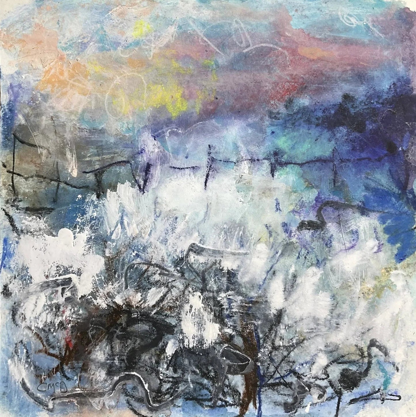 Approaching evening - Artist Carol McDermott - artwork on paper