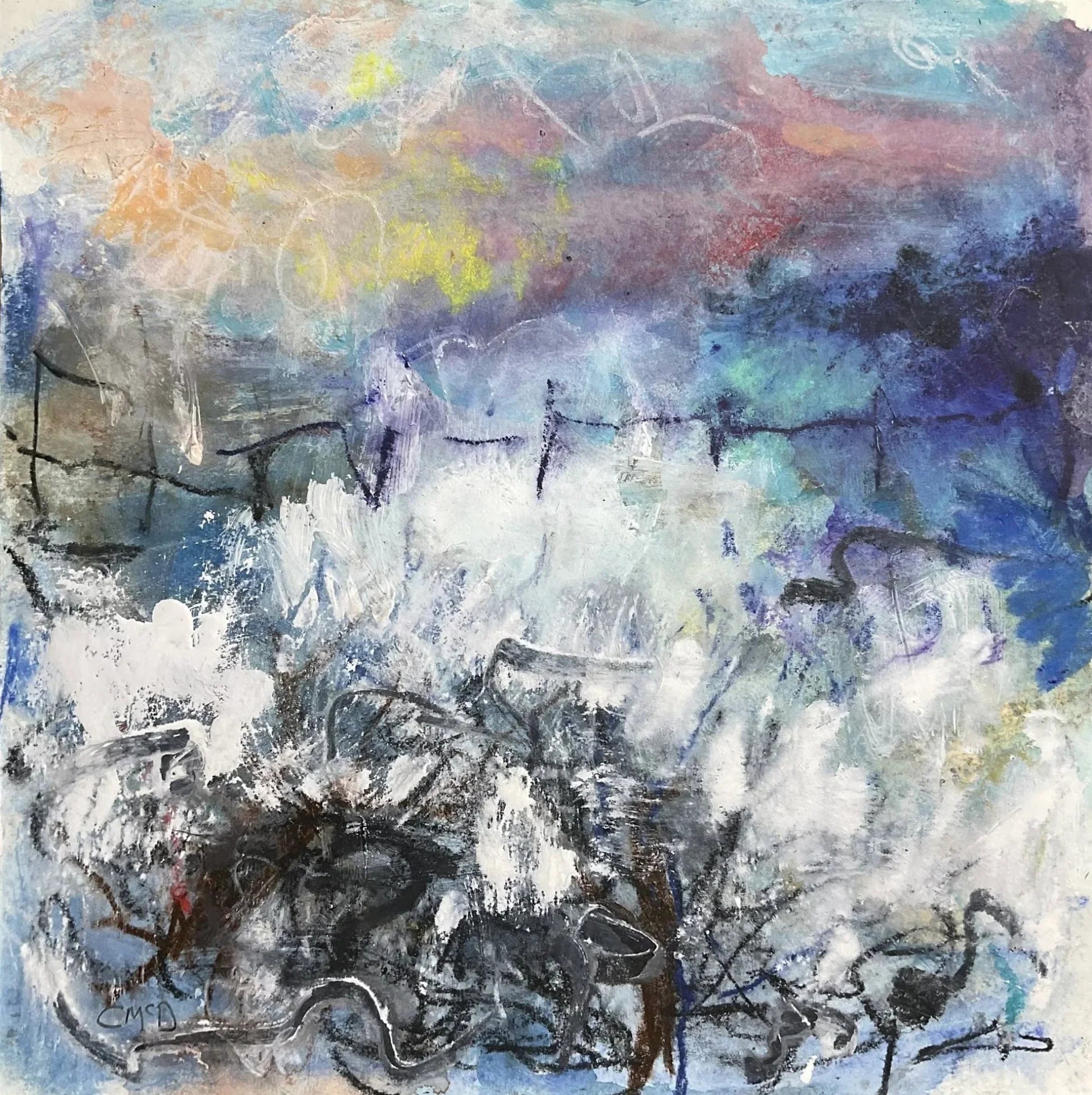 Approaching evening - Artist Carol McDermott - artwork on paper