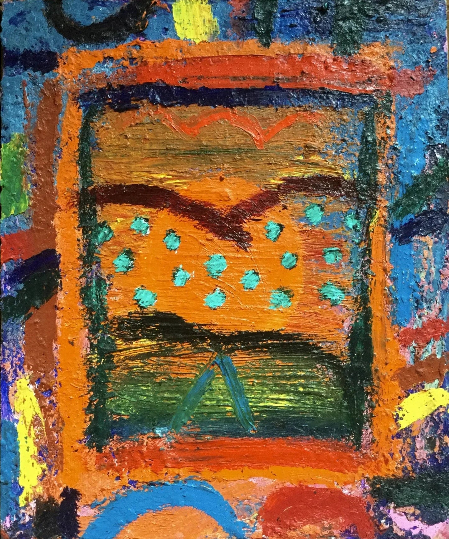 Heat poem - Artist Carol McDermott - Small painting