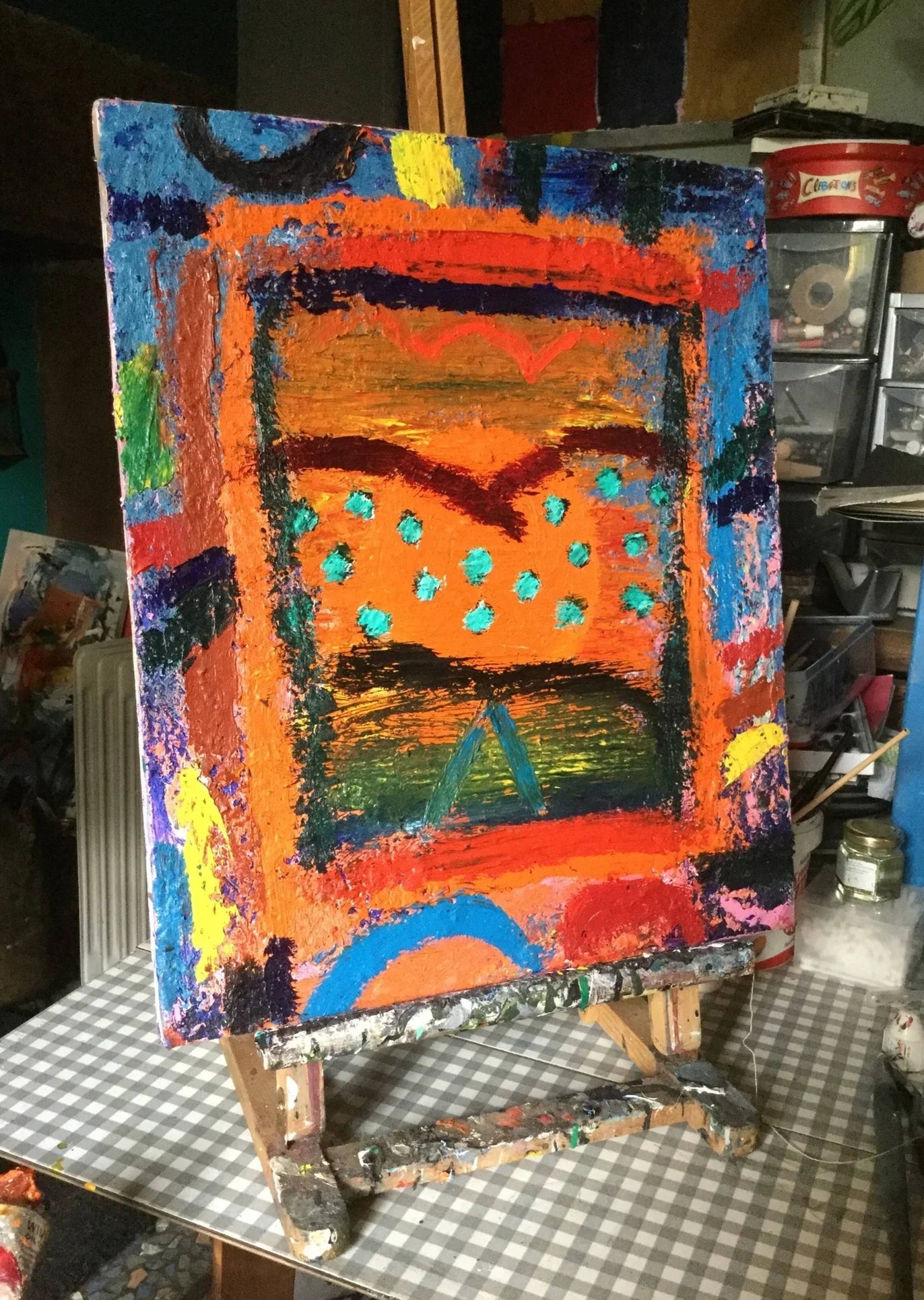 Heat poem - Artist Carol McDermott - Small painting