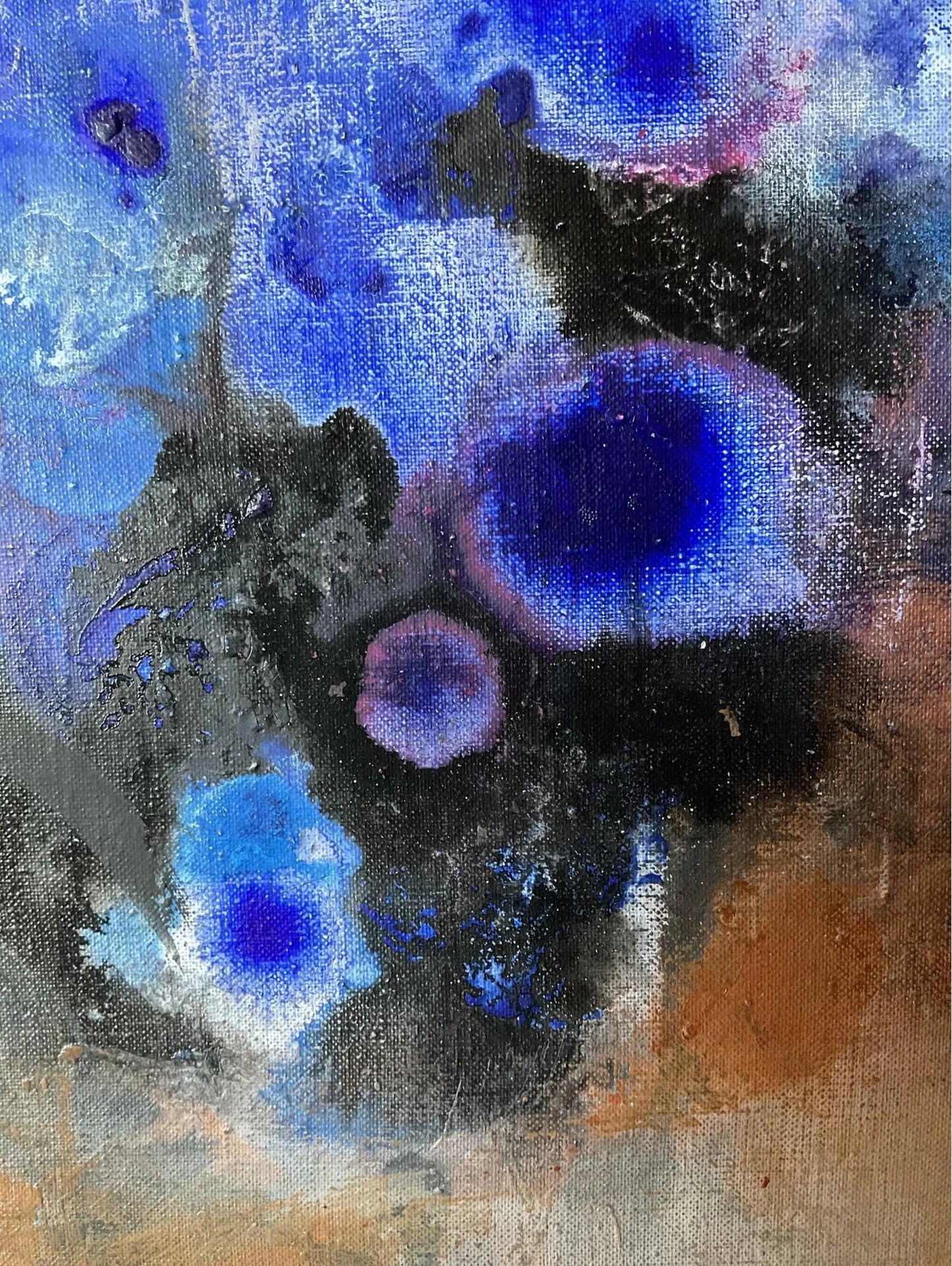 Lyrical blue - Artist Carol McDermott - medium painting