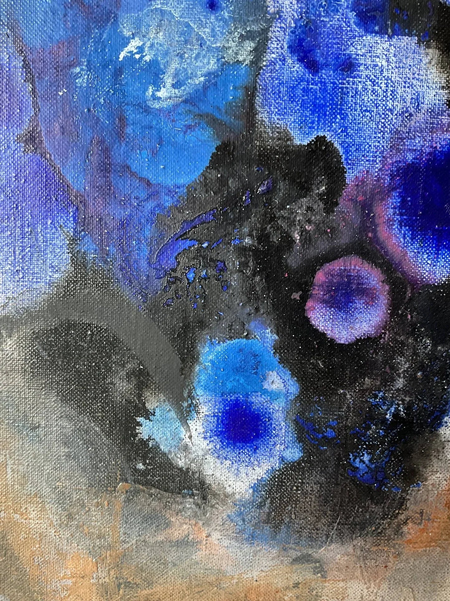 Lyrical blue - Artist Carol McDermott - medium painting