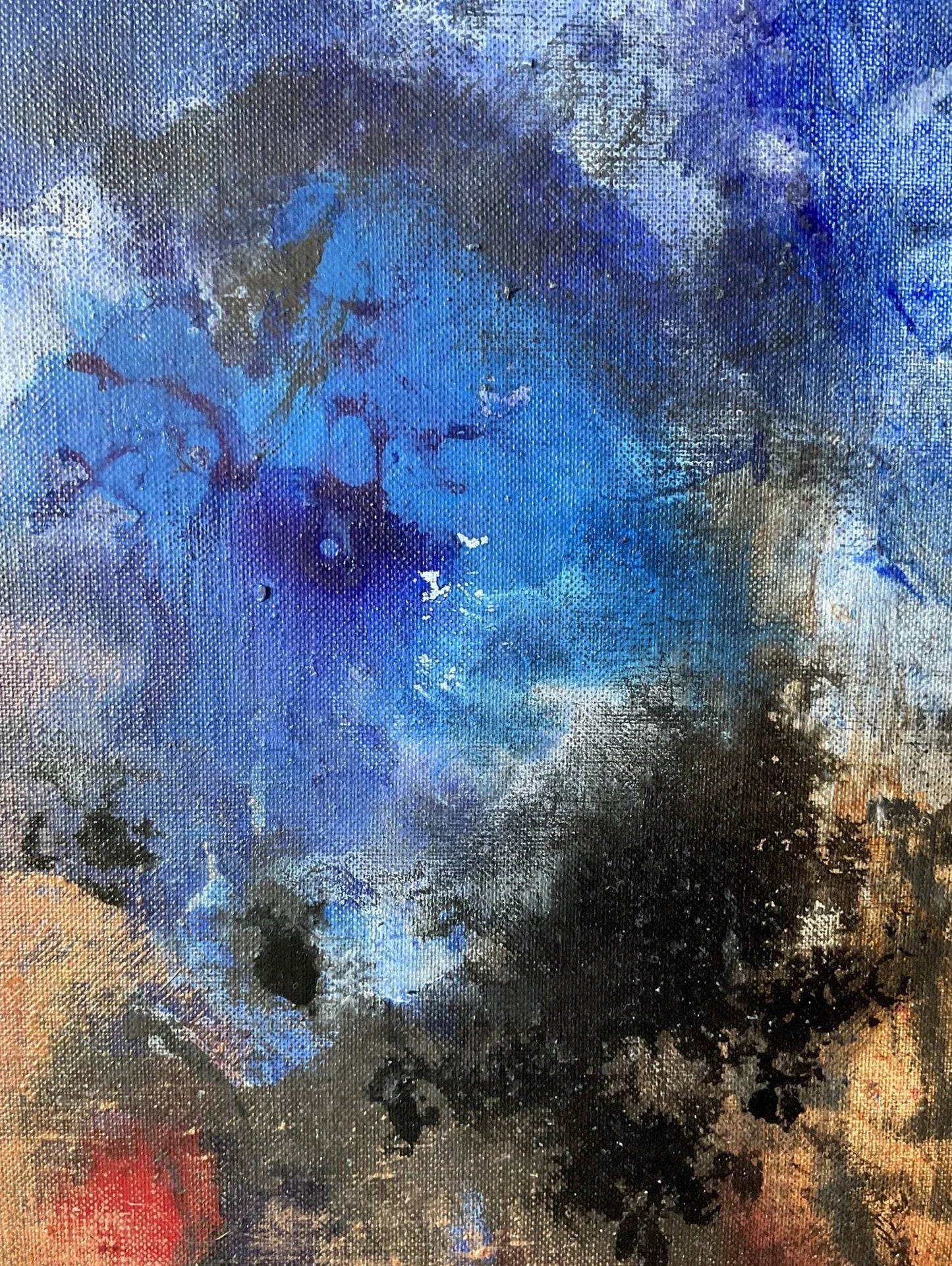 Lyrical blue - Artist Carol McDermott - medium painting