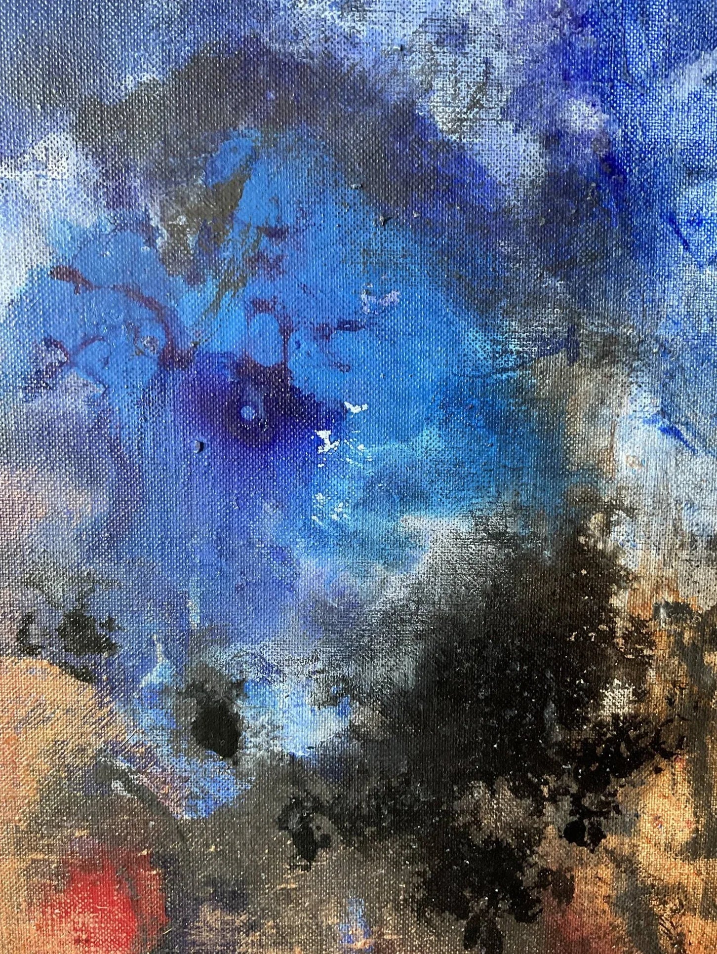 Lyrical blue - Artist Carol McDermott - medium painting