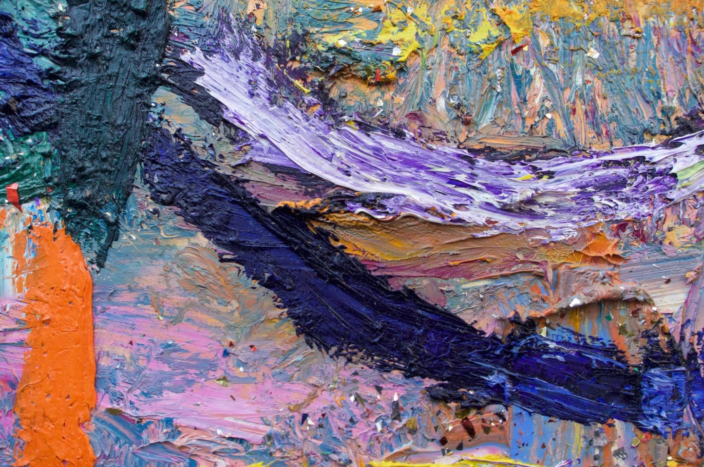 Orange sunset - Artist Carol McDermott - Small painting