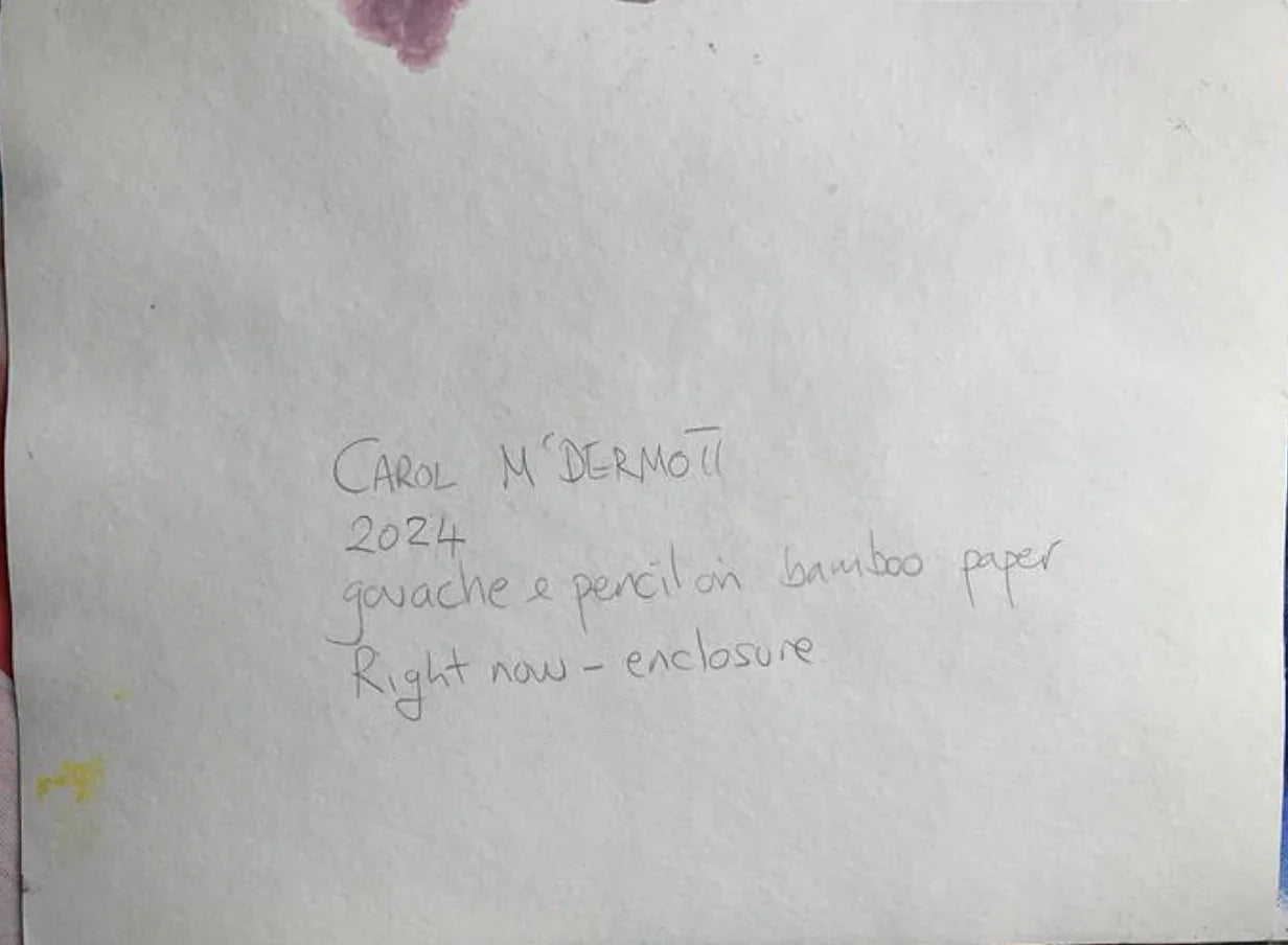 Right now - enclosure - Artist Carol McDermott - artwork on paper
