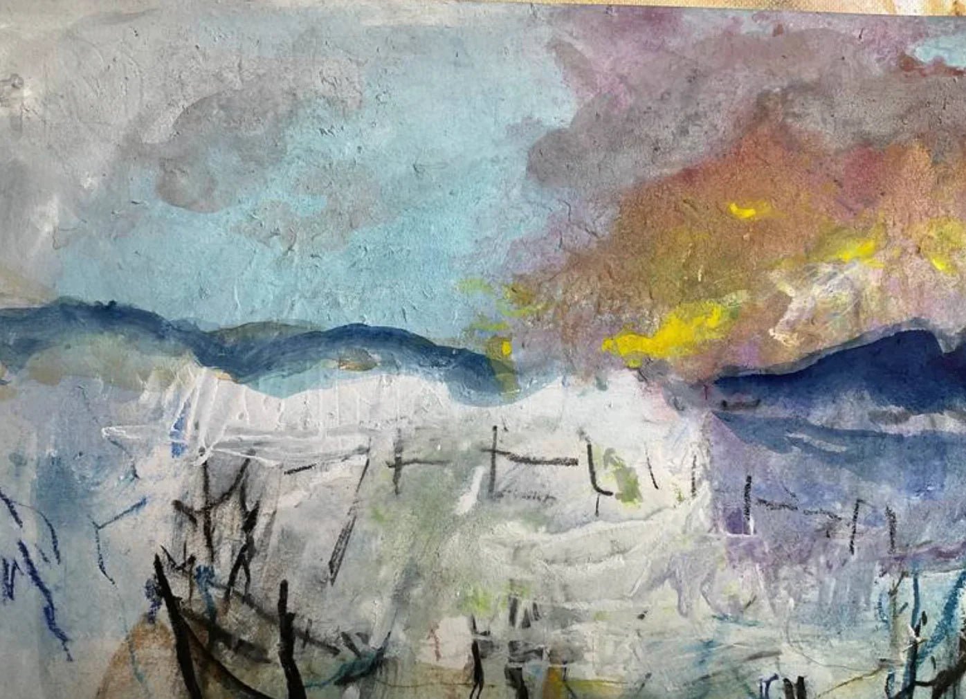 Right now - enclosure - Artist Carol McDermott - artwork on paper