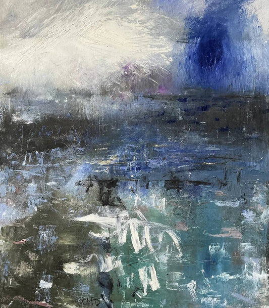 Tarn - Artist Carol McDermott - medium painting