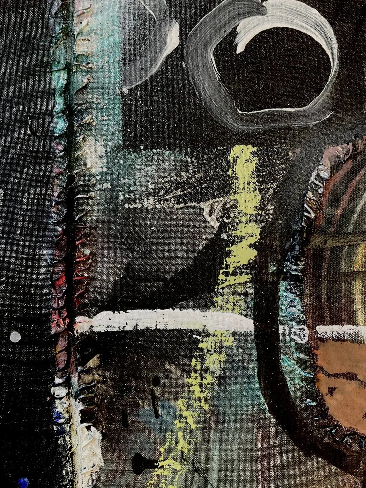 Yogis journey - Artist Carol McDermott - medium painting